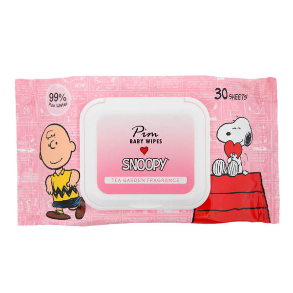 พิมผ้าเช็ดทำความสะอาดสำหรับเด็กกลิ่นหอมยอดชาอ่อน 30แผ่น